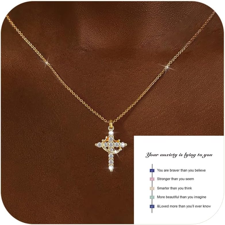 Jesus Crown Of Thrones Cross Necklace